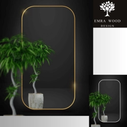 Lustro w ramie złotej MDF SLIM - GERDA - kolor ramy do wyboru